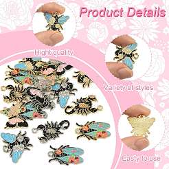 16шт 8 стиля подвески из сплава с эмалью&nbsp;ENAM-FS0003-95