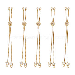 Регулируемые латунные ползунковые браслеты с покрытием стойки&nbsp;YS-TAC0001-14G