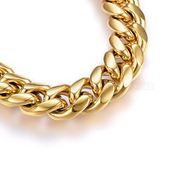 Bracelets gourmettes en acier inoxydable 304 avec placage ionique (IP)&nbsp;BJEW-E346-33G