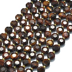 Натуральные нити из окрашенных тигровым глазом бусин&nbsp;G-C116-A96-01