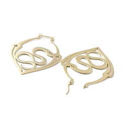 Pendientes de aro con forma de serpiente en forma de tarro de acero inoxidable 304 para mujer&nbsp;LS-EJEW-R156-01G