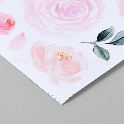 Наклейка на стену с цветочным узором из ПВХ&nbsp;AJEW-WH20816-022