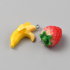 20шт 20 стиля непрозрачные подвески из смолы&nbsp;RESI-WH0022-18