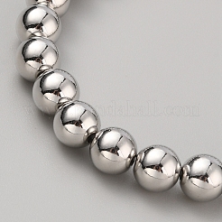 Ccb пластиковый круглый браслет из бисера стрейч&nbsp;BJEW-WH0023-03D-P