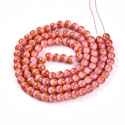 Выпечка окрашенные стеклянные бусины пряди&nbsp;X-DGLA-N008-8mm-01