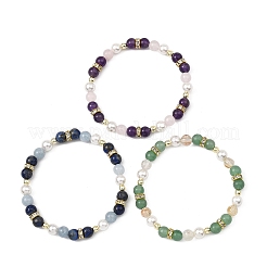 Elastische Armbänder aus Natursteinen&nbsp;BJEW-JB14087