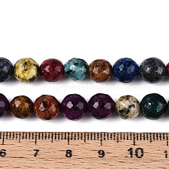 Chapelets de perles en jade blanc naturel teinté&nbsp;G-T139-8mm-60-06