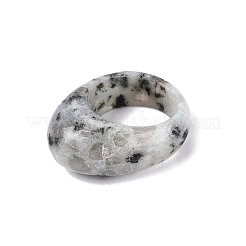 Anillos unisex de jaspe de sésamo natural para dedo.&nbsp;G-Q601-19C
