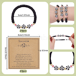 Bracelets en perles de pâte polymère faites main&nbsp;BJEW-PH02038