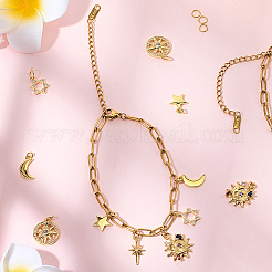 Наборы для самостоятельного изготовления браслетов с подвесками в виде звездного неба&nbsp;DIY-BBC0002-76