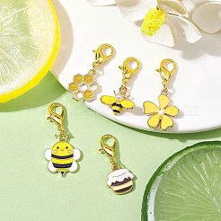 Подвеска из эмали из сплава золотого тона&nbsp;HJEW-JM01452