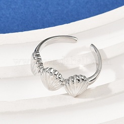 Латунные регулируемые открытые манжеты для женщин&nbsp;RJEW-R032-03P