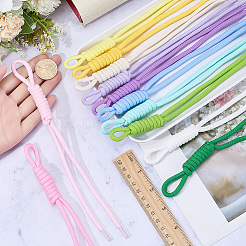 12 pz 12 colori decorazioni pendenti in corda di nylon&nbsp;HJEW-CP0001-47B