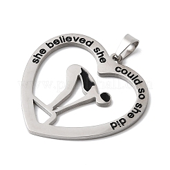 Подвески из нержавеющей стали 304 с эмалью&nbsp;STAS-H247-07P-02