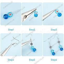 DIY-Set zur Herstellung von Ohrringen aus Millefiori-Glasperlen&nbsp;DIY-SC0018-55
