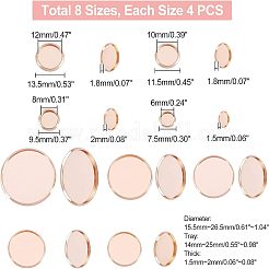 36 pz 9 impostazioni cabochon in acciaio inossidabile 304&nbsp;STAS-UN0025-64