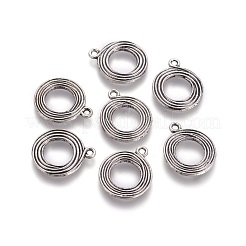 Сплавочные застежка тоггл тибетского стиля&nbsp;TIBE-L003-015AS