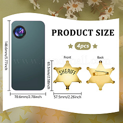 4 шт. железные броши-значки для рюкзака&nbsp;JEWB-FG0001-49