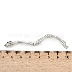 Латунные подвески-соединители с изогнутой планкой и натуральным тигровым глазом&nbsp;KK-P302-08P