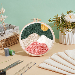 Льняная ткань для вышивки крестом&nbsp;LS-DIY-WH0504-692