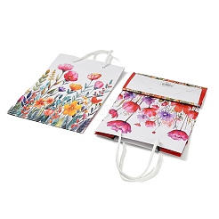 Geschenktüten aus Papier mit Blumenmuster und Henkeln&nbsp;CARB-F014-02