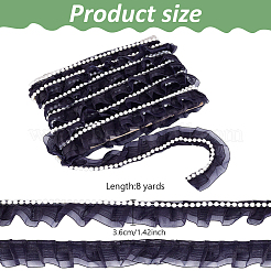 Шифоновая складчатая лента&nbsp;OCOR-WH0070-205A