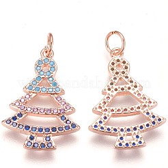 Colgante micropavé cubic zirconia de latón&nbsp;ZIRC-F086-02RG