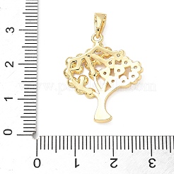 Латунные микропаве прозрачные подвески с фианитом&nbsp;KK-D357-21B-G