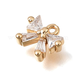 Pendenti in zirconi cubici trasparenti in micro pavè di ottone&nbsp;CU-K001-15G