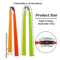 10 pieza de goma elástica de 2 colores compatible con catapulta de cuero PU&nbsp;FIND-GF0004-76