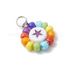 Подвески из непрозрачного акрила и стекла&nbsp;PALLOY-JF03837