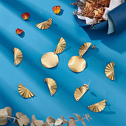 12 шт. полукруглые серьги-гвоздики из нержавеющей стали 304&nbsp;STAS-UN0051-52