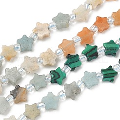 4 style de perles en malachite synthétique&nbsp;G-D095-A08