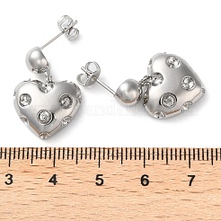 Risultati di orecchini a bottone in ottone a cuore&nbsp;EJEW-A045-10P