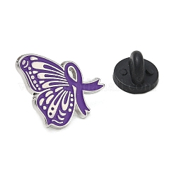 Pines esmaltados de mariposa y cinta de concienciación&nbsp;AL-CBA5093-03C