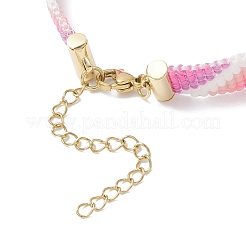 Браслеты из цветного стекла с градиентными бусинами для женщин&nbsp;BJEW-MZ00210