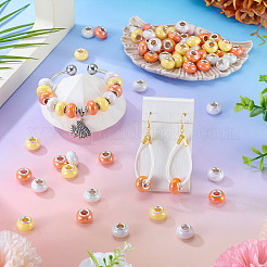 150шт европейские бусины из непрозрачной смолы&nbsp;RESI-TA0004-61A