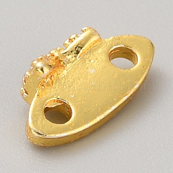 Verbindungsanhänger mit durchsichtigem Zirkonia-Pavé aus Messing&nbsp;LS-KK-WH0081-22B-G