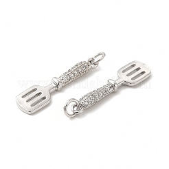Pendenti per pentole in ottone placcato a cremagliera con micro pavé di zirconi cubici&nbsp;KK-I699-10P