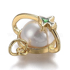 Латунные микропаве прозрачные кубические циркониевые подвески&nbsp;LS-ZIRC-A011-41G