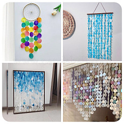 50 шт. подвески-коннекторы в виде ракушек Capiz&nbsp;BSHE-TA0001-20B