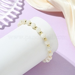 Bracelets extensibles non magnétiques en perles de pierres précieuses naturelles et d'hématite synthétique pour femmes&nbsp;BJEW-JB13940