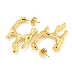 Ionenplattierung (IP) 304 Edelstahl Ohrstecker für Frauen&nbsp;EJEW-A108-02G