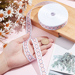 25 ярд полиэстеровая лента с бейсбольным принтом и спортивным мотивом&nbsp;SRIB-WH0011-290B