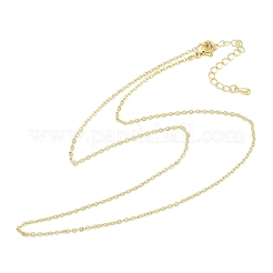 Collane a catena in ottone placcato a cremagliera per le donne&nbsp;LS-NJEW-H049-03G