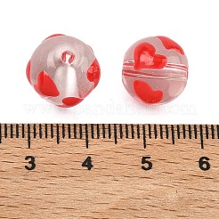 Perle di vetro smaltato trasparente&nbsp;GLAA-P078-01A-09