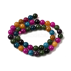 Бусины из натурального белого нефрита&nbsp;G-H348-8mm-03