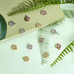 12 шт. 3-х цветные подвески из нержавеющей стали 304&nbsp;STAS-DC0009-34