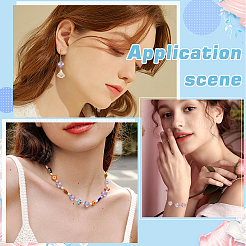 200шт 2 цвета прозрачные стеклянные бусины&nbsp;GLAA-WR0001-16