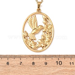 Colliers à pendentif en acier inoxydable 304 avec chaîne câble pour hommes et femmes&nbsp;NJEW-K308-03C-G